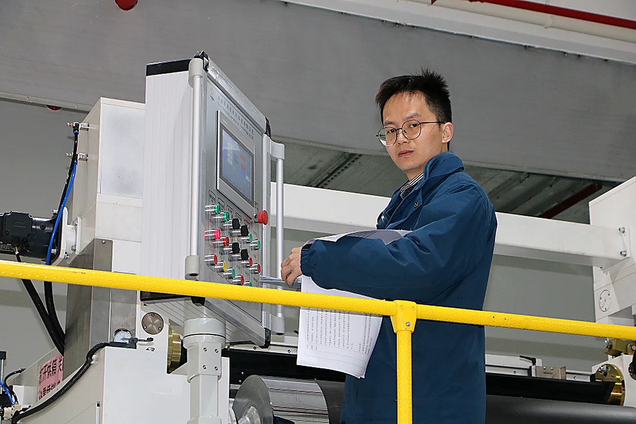 Coating and drying section of the production line